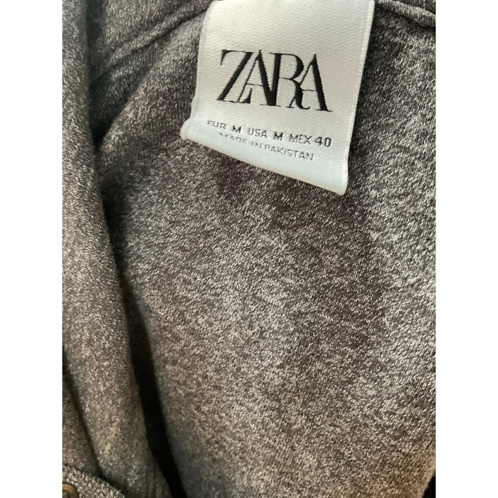 ZARA Gray Full Zip Sweater