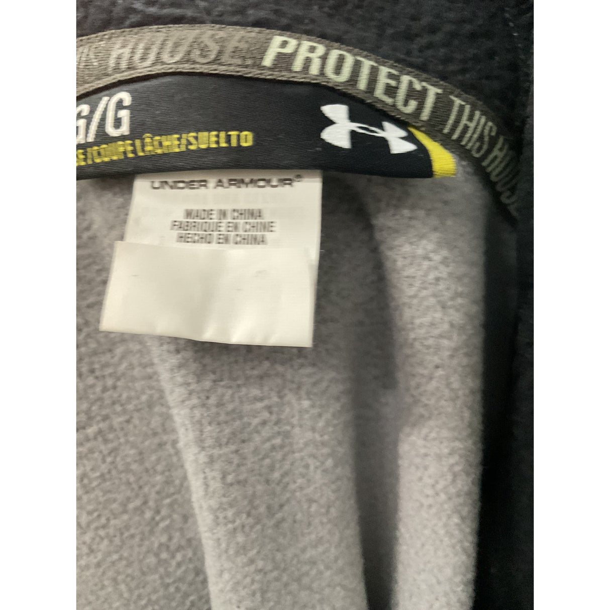 Under Armour Mens Gray Pullover Hoodie - Size LG