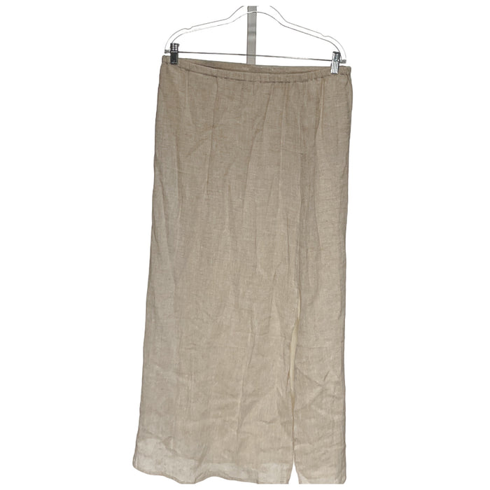 MAXMARA Beige Linen A-Line Skirt