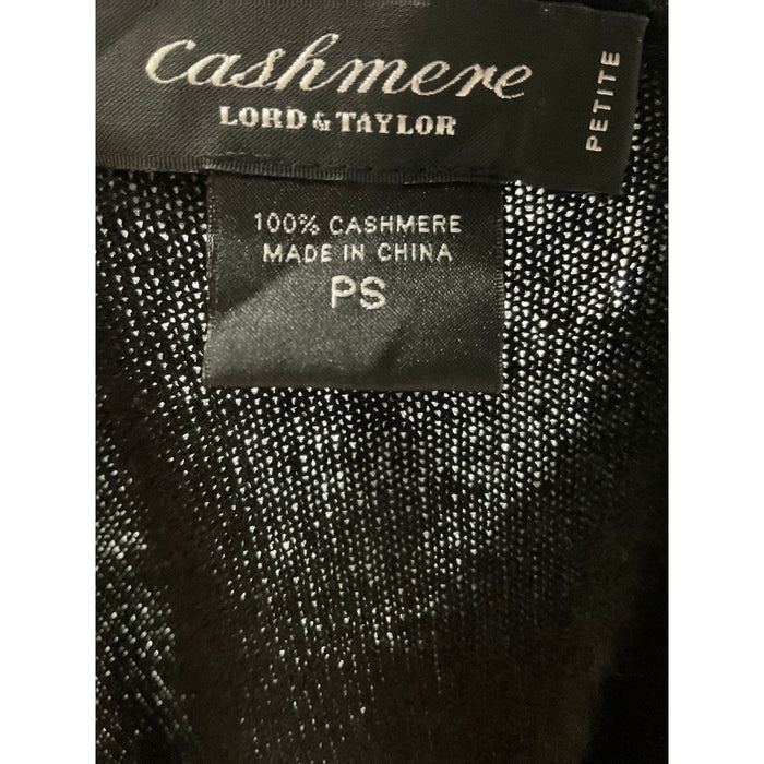 TAYLOR Black Cashmere Pullover Sweater