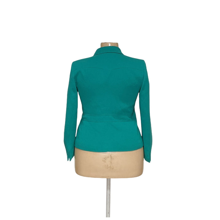 Le Suit Green Petite Blazer (Size 16P)