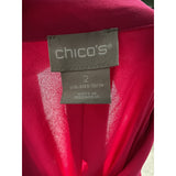 Chico's Pink Button-Up Top - Size 2 Plus