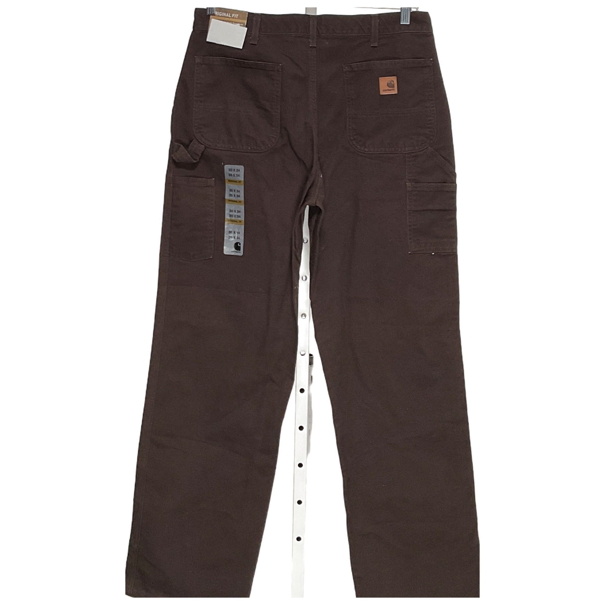 Carhartt Men's Brown Cotton Jeans Size 35 Ankle 34in