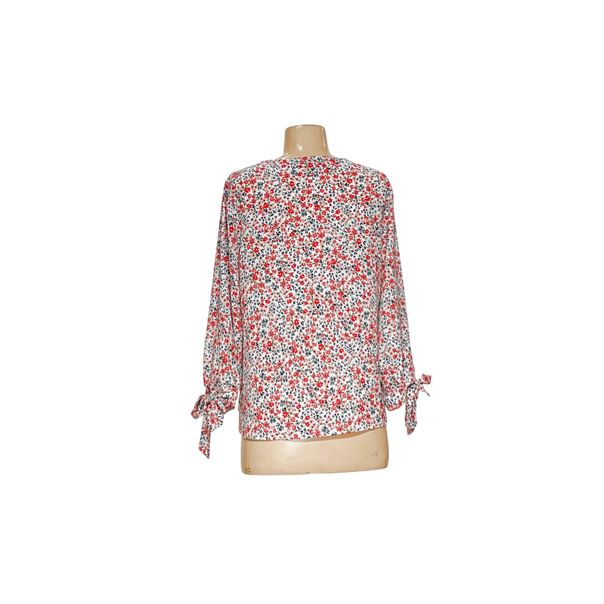 CeCe White Floral Blouse - Women's S