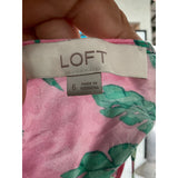 LOFT Pink Blouson Dress 6, 50in Long