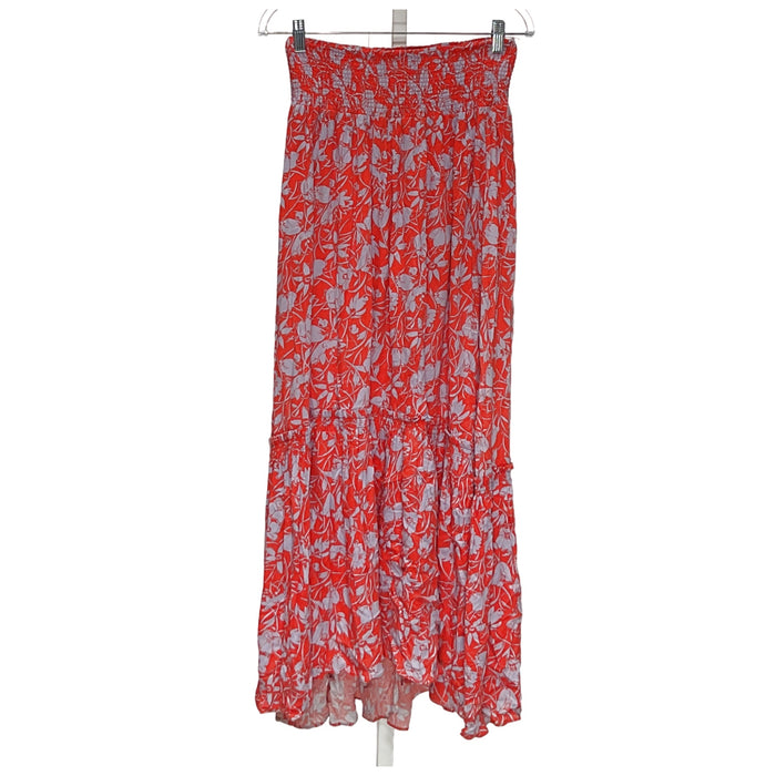 Free People Orange Maxi Skirt