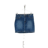 Lee Blue Cotton Mini Skirt