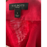 Talbots Red Linen Blouse - Size S