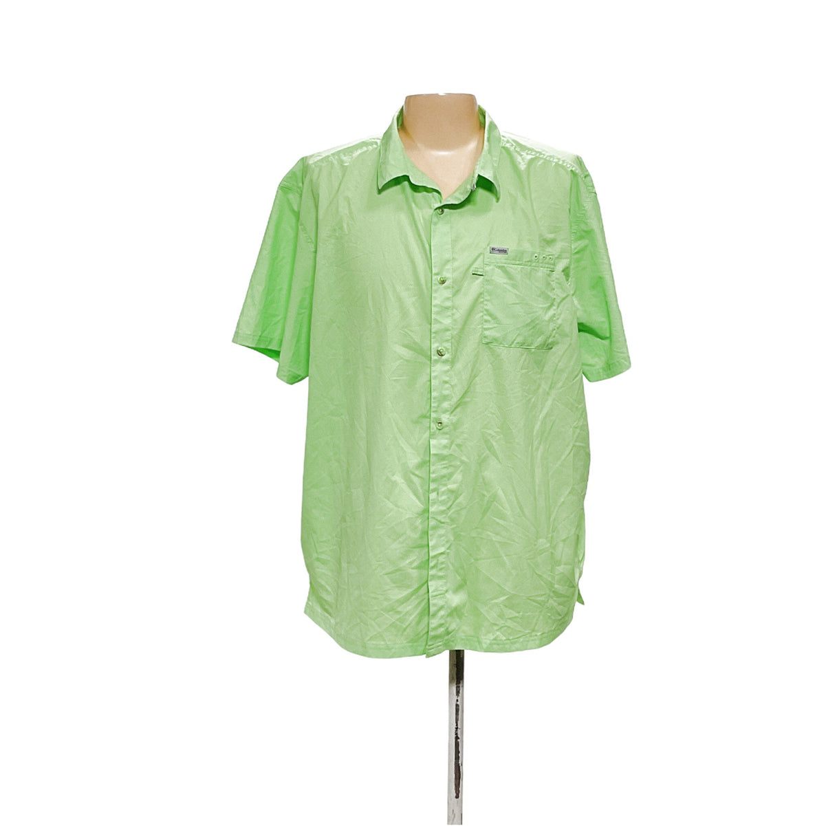 Columbia Men's Green Short Sleeve Button-Up Shirt XXL/2TG