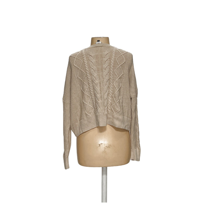 Cabi Beige Henley Sweater, Size L