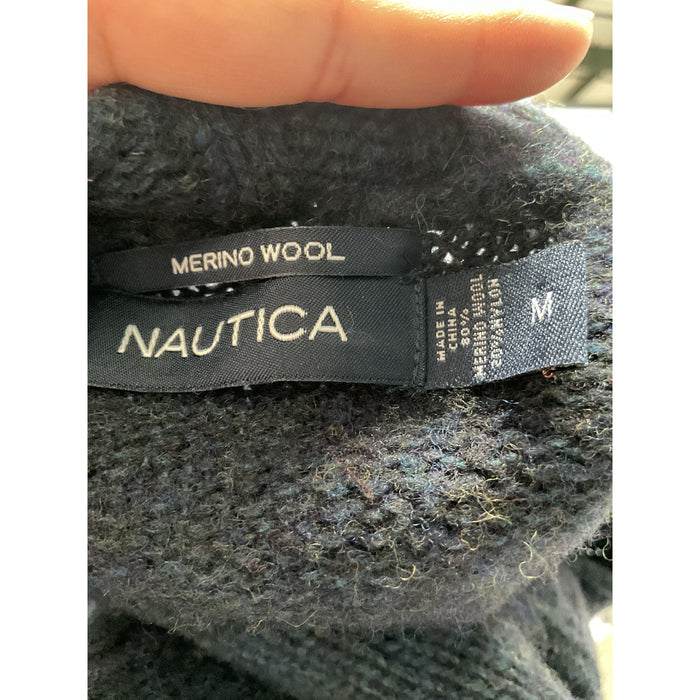 Nautica Blue Wool Sweater - Men's M