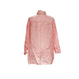 Tahari Pink Linen 2X Button-Up Top