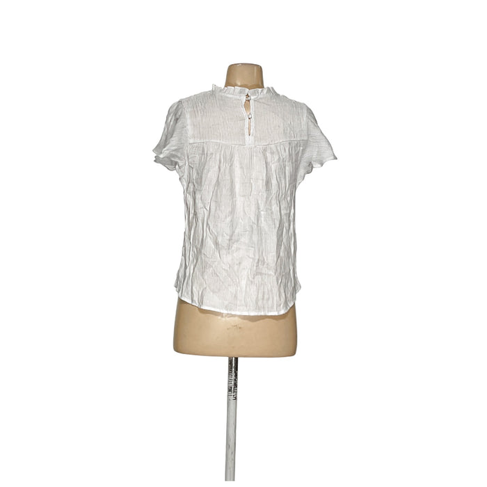 NL White Rayon Blouse, Size S