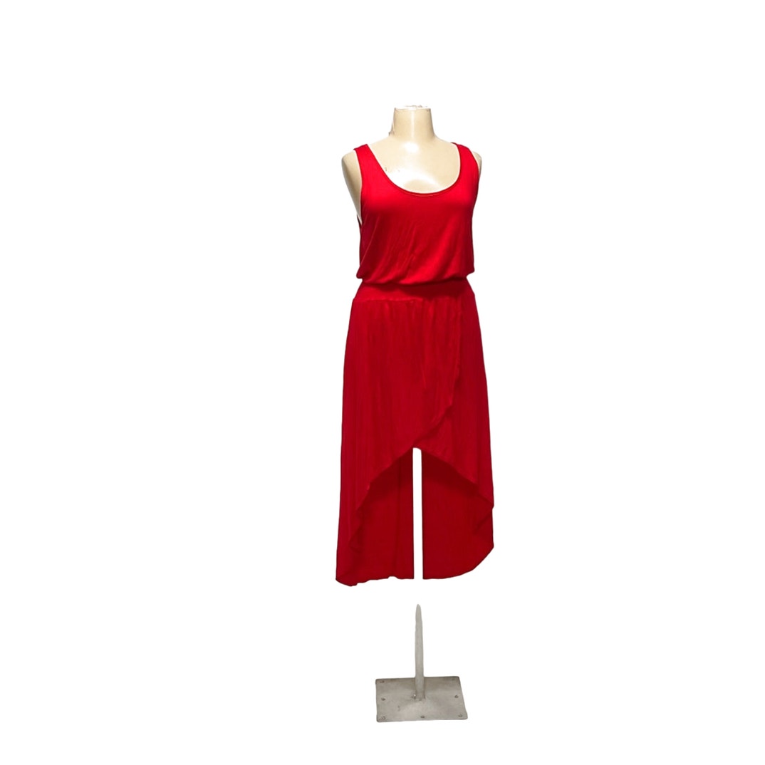 Ashley Stewart Red Hi-Low Blouson Dress, Size 18/20