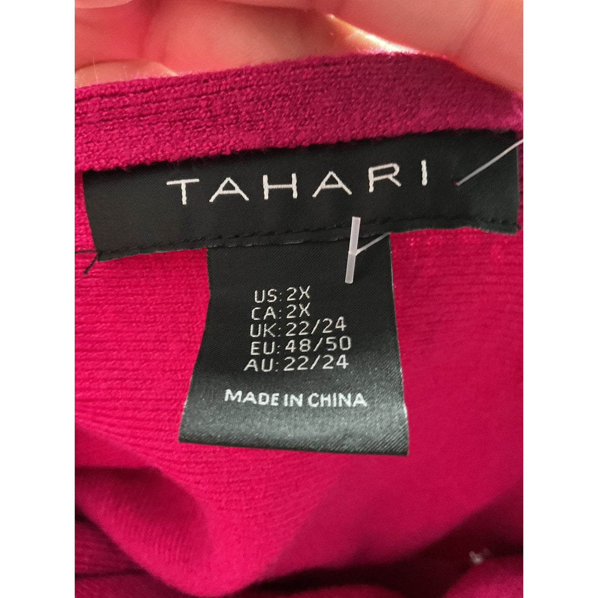 Tahari Women's Pink Cotton Blouse - 2X