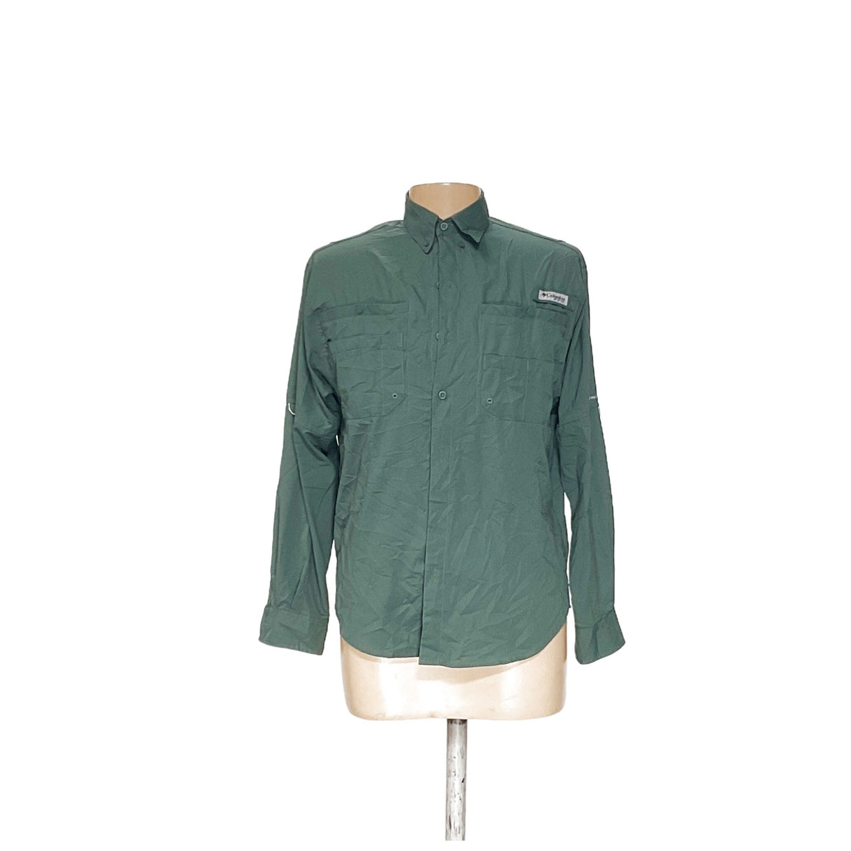 Columbia Green Button-Up Shirt