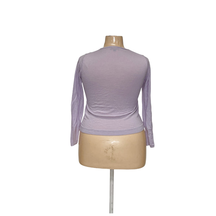 J. Crew Purple Merino Wool Sweater - Women's L