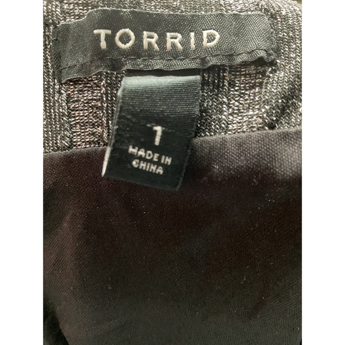 TORRID Silver A-Line Skirt - Size 1