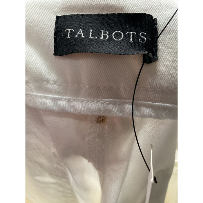 Talbots White Cotton Ankle Pants - Size 8P