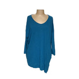 LOGO Blue Cotton Activewear Top L