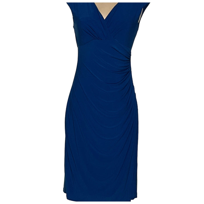 Lauren Ralph Lauren Blue Bodycon Midi Dress, size 4