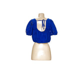 LOFT Floral Blouse - Blue (M)