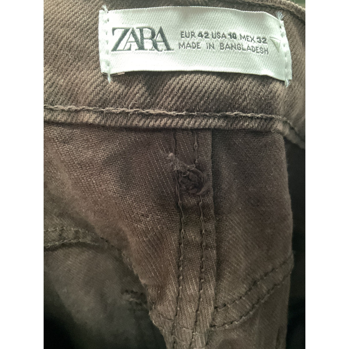 ZARA Women's Brown Ankle Jeans Size 10