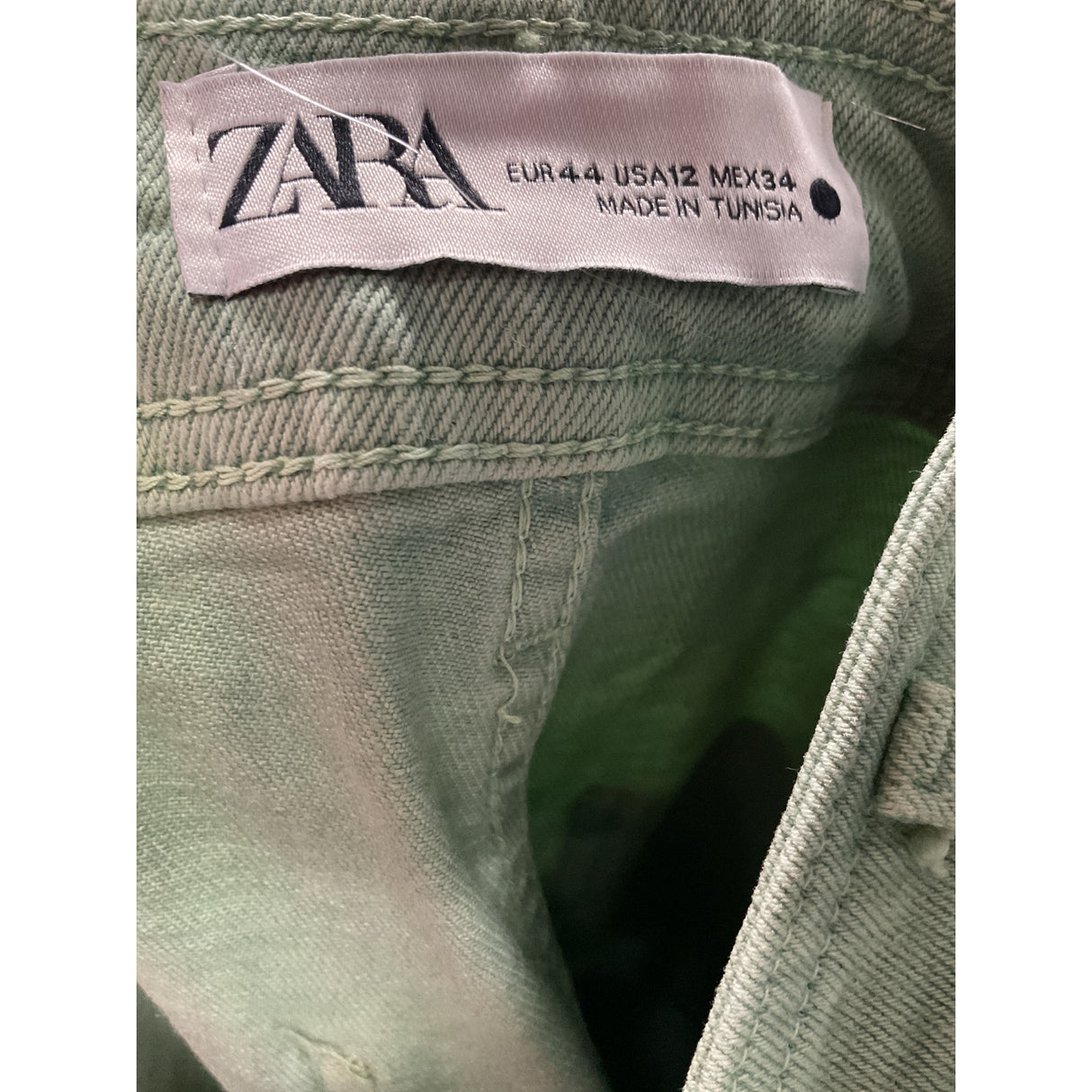 ZARA Women's Green Ankle Jeans Size 12