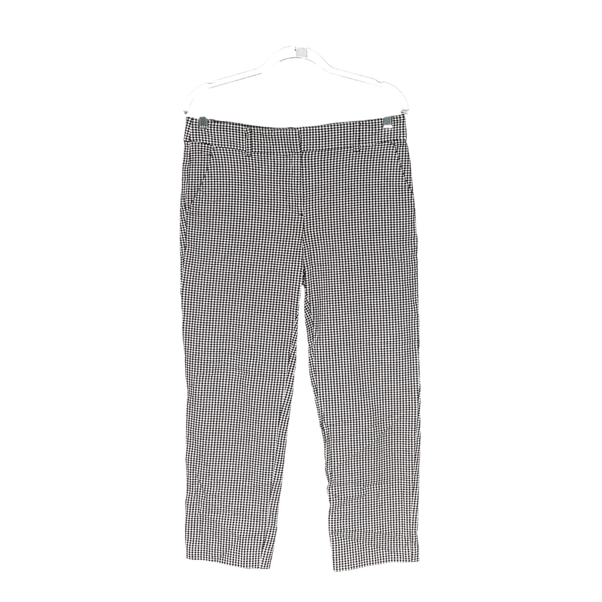 LOFT Black Gingham Cropped Pants