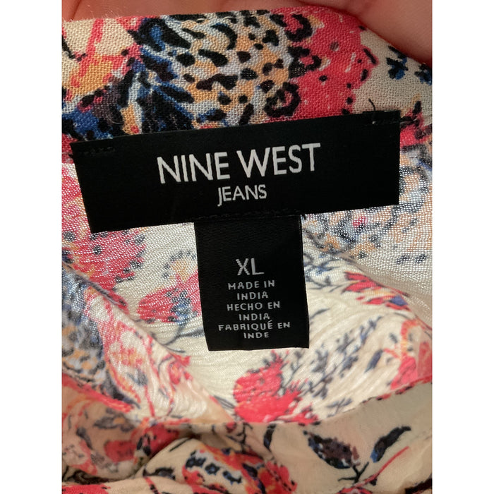 Nine West Multicolor Cotton Blouse XL