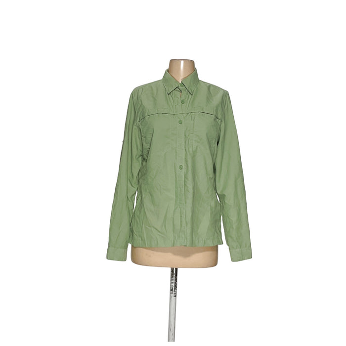 L.L. BEAN Women's Green Button-Up Top