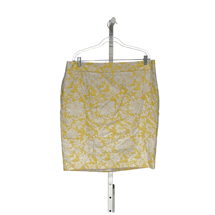 Ann Taylor Yellow Cotton Mini Skirt