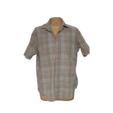 Nautica Beige Short Sleeve XL Men's Button-Up