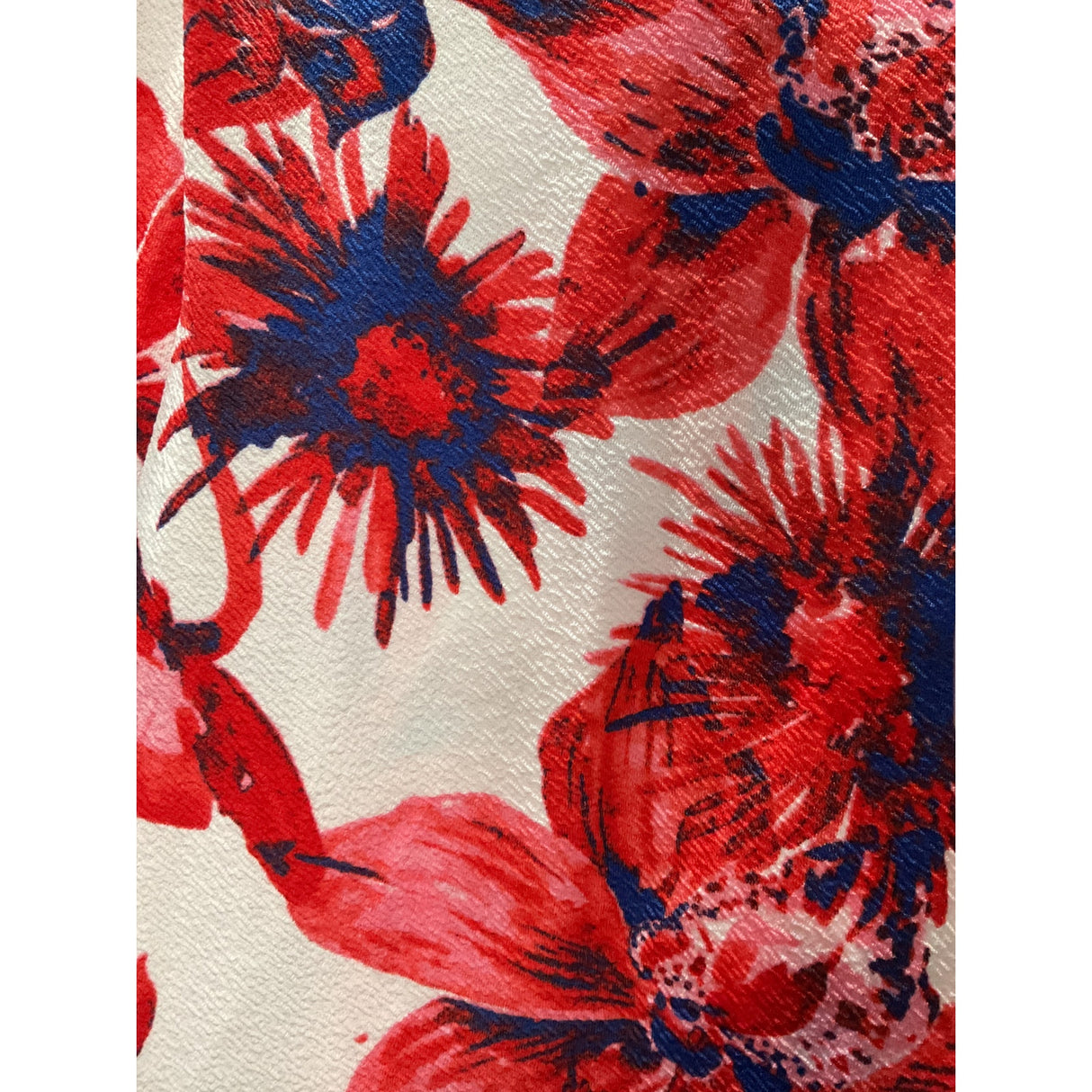 Lularoe Red Floral Pencil Skirt - Size XL