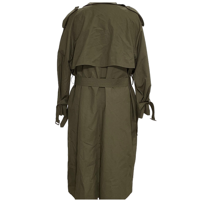 London Fog Green Cotton Trench Coat