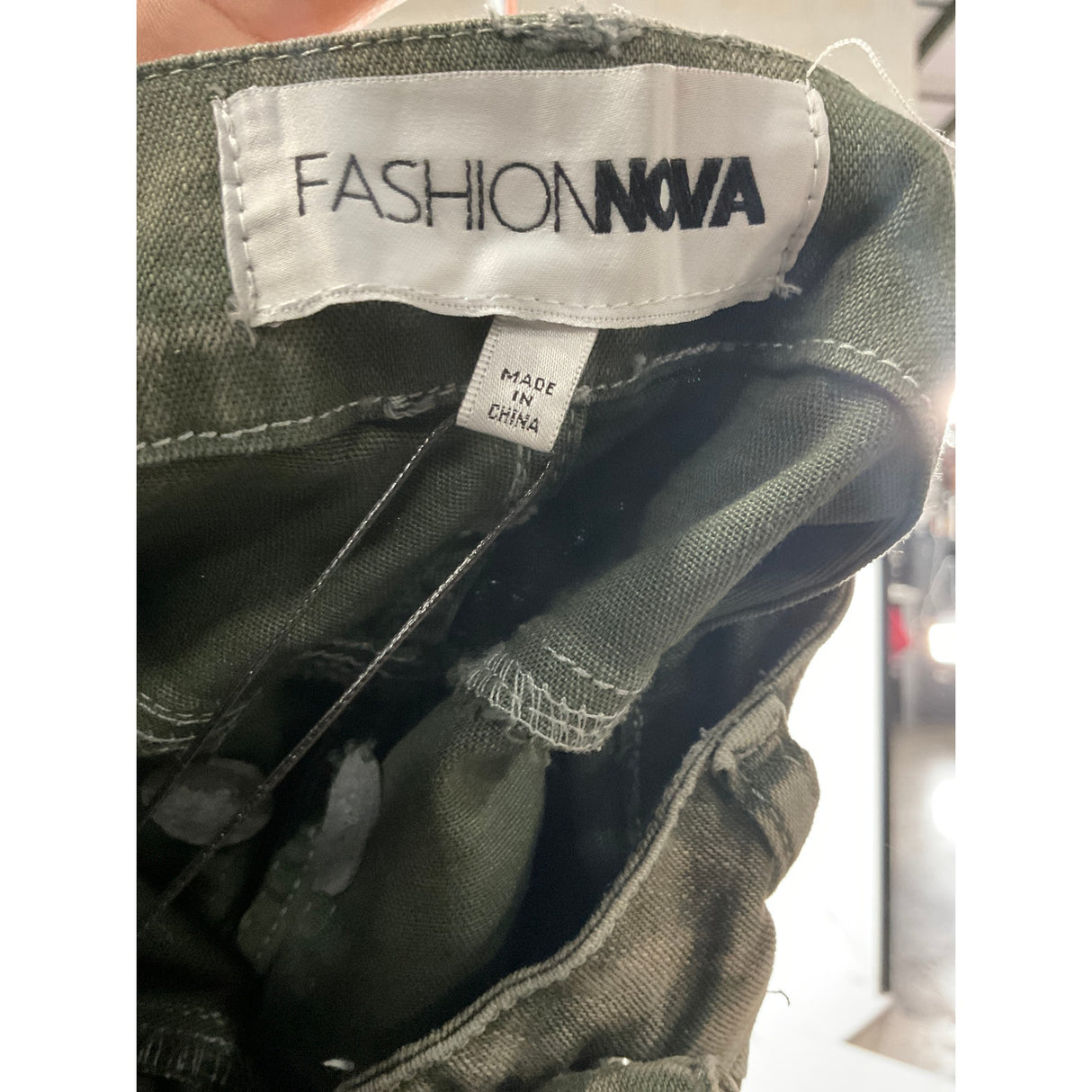 Fashion Nova Green Cotton Jumpsuit