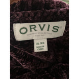 Orvis Purple Crochet Sweater, XL