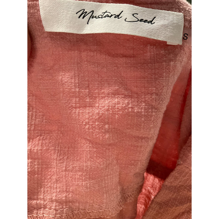 Mustard Seed Orange Cotton Blouse - Size S