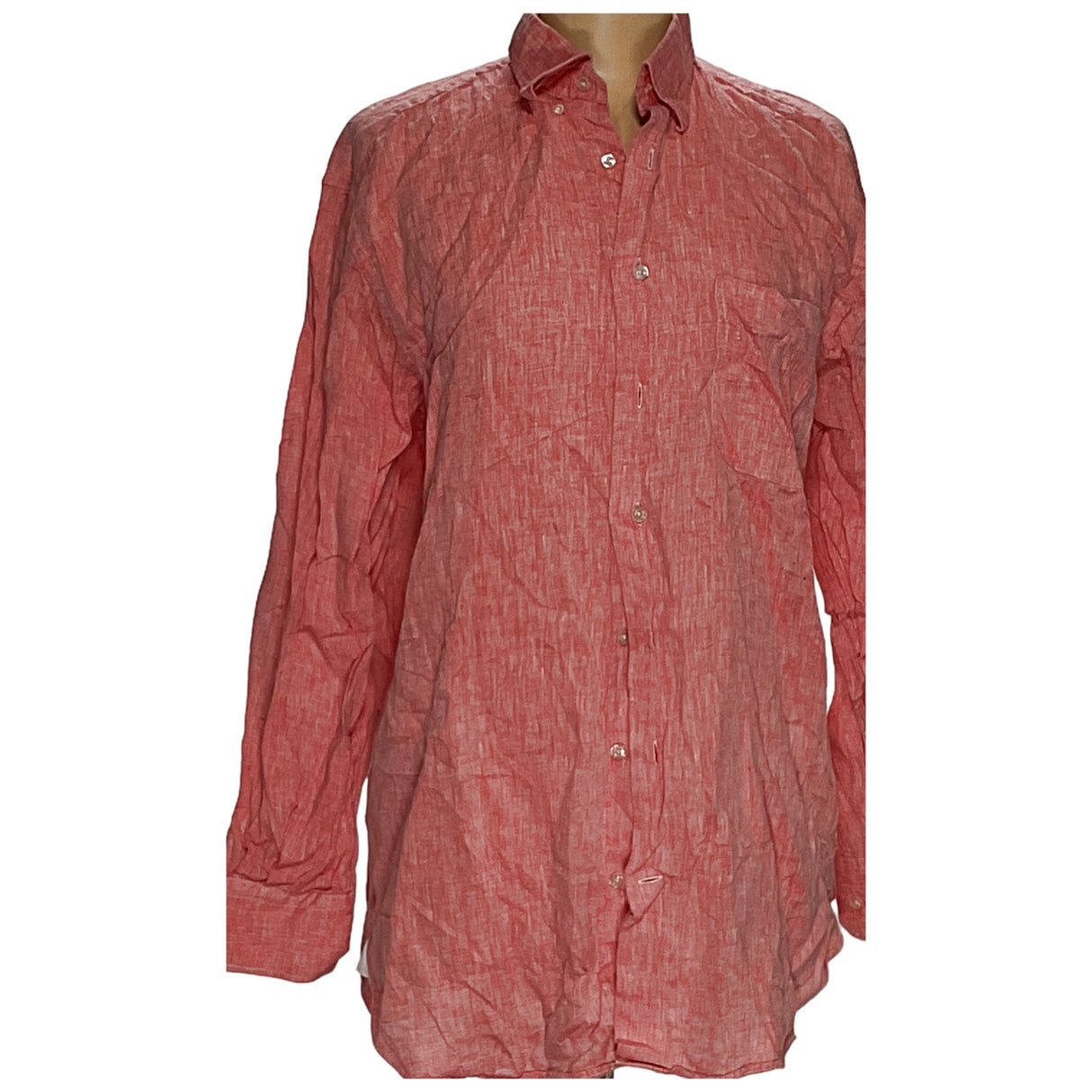 PETER MILLAR Women's Orange Cotton Button-Up Top - Size M