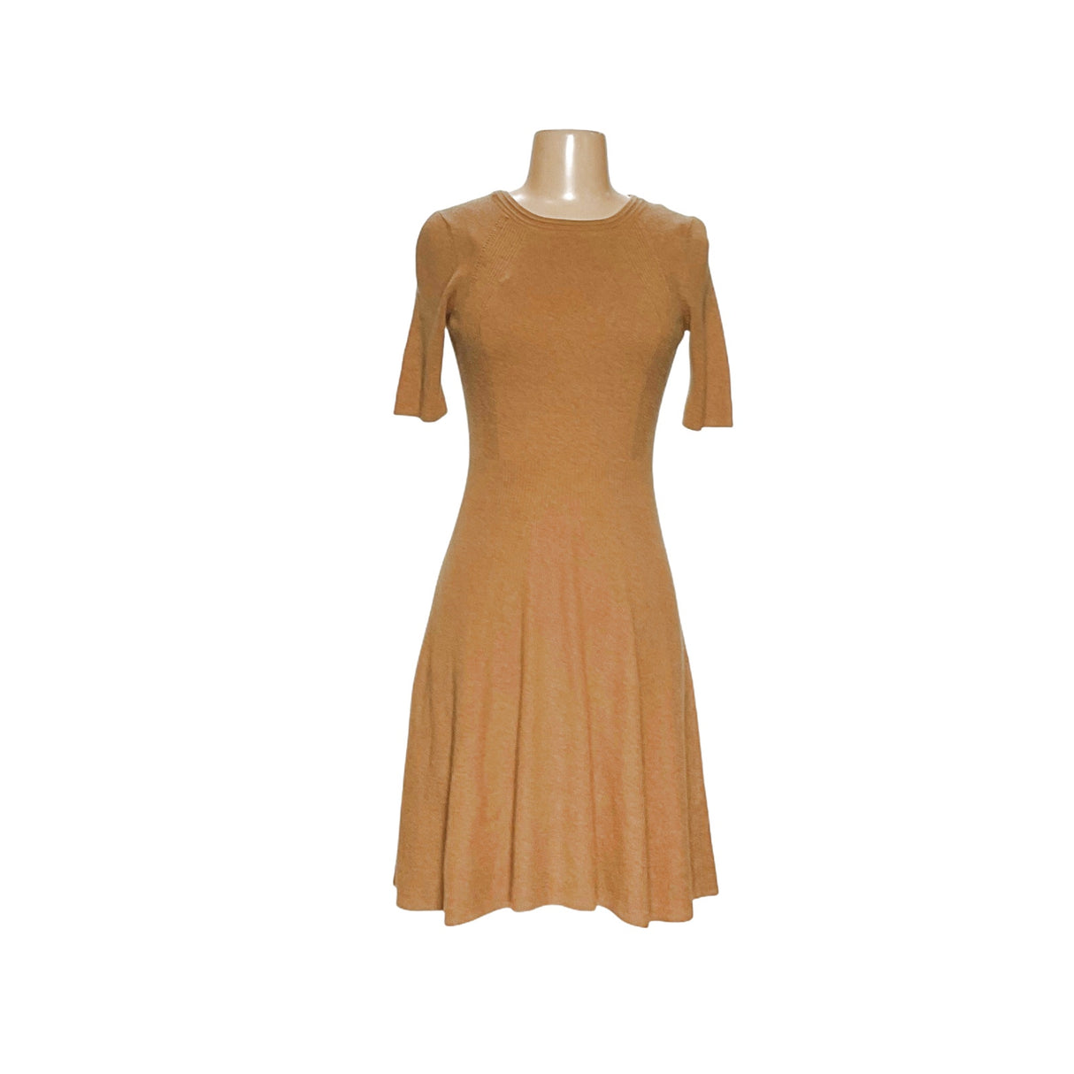 BR Brown Cotton A-Line Dress XS