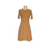 BR Brown Cotton A-Line Dress XS