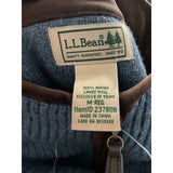 L.L. Bean Blue Merino Wool Henley Sweatshirt