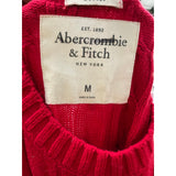 Abercrombie & Fitch Red Crochet Sweater, Size M