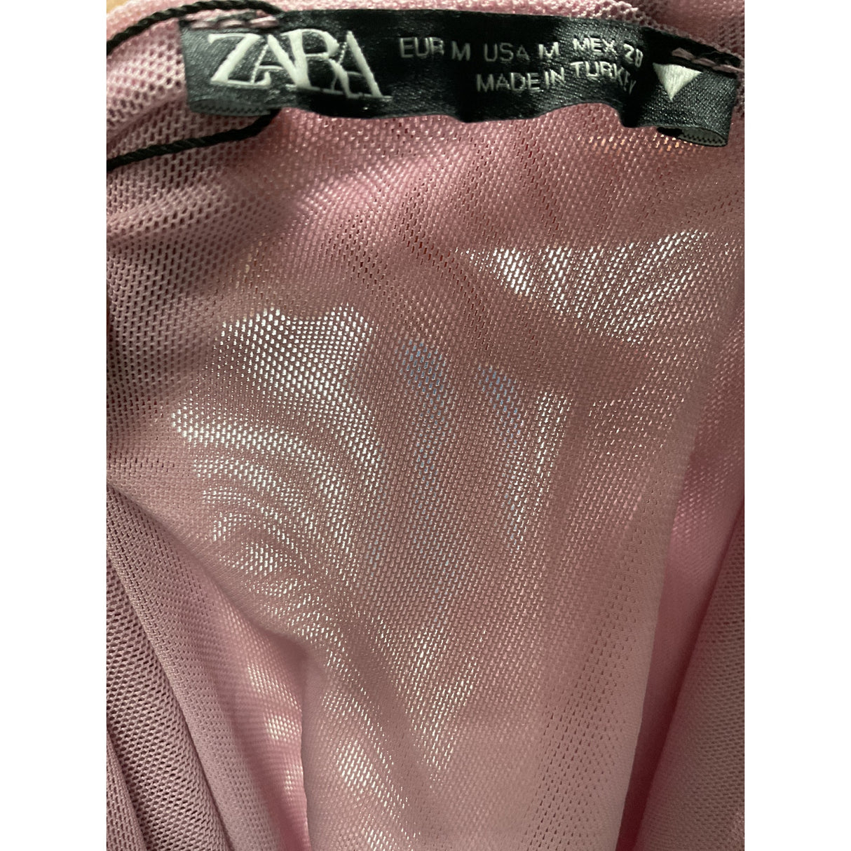 ZARA Pink Polyester Blouse - Women's M