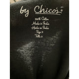 Chico's Women's Black Cotton Blouse, Size 2