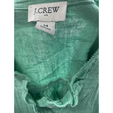 J. Crew Green Cotton Blouse - Women's Medium