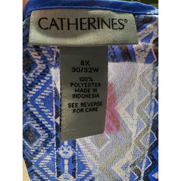 Catherines Blue Plus Size 4X Blouse