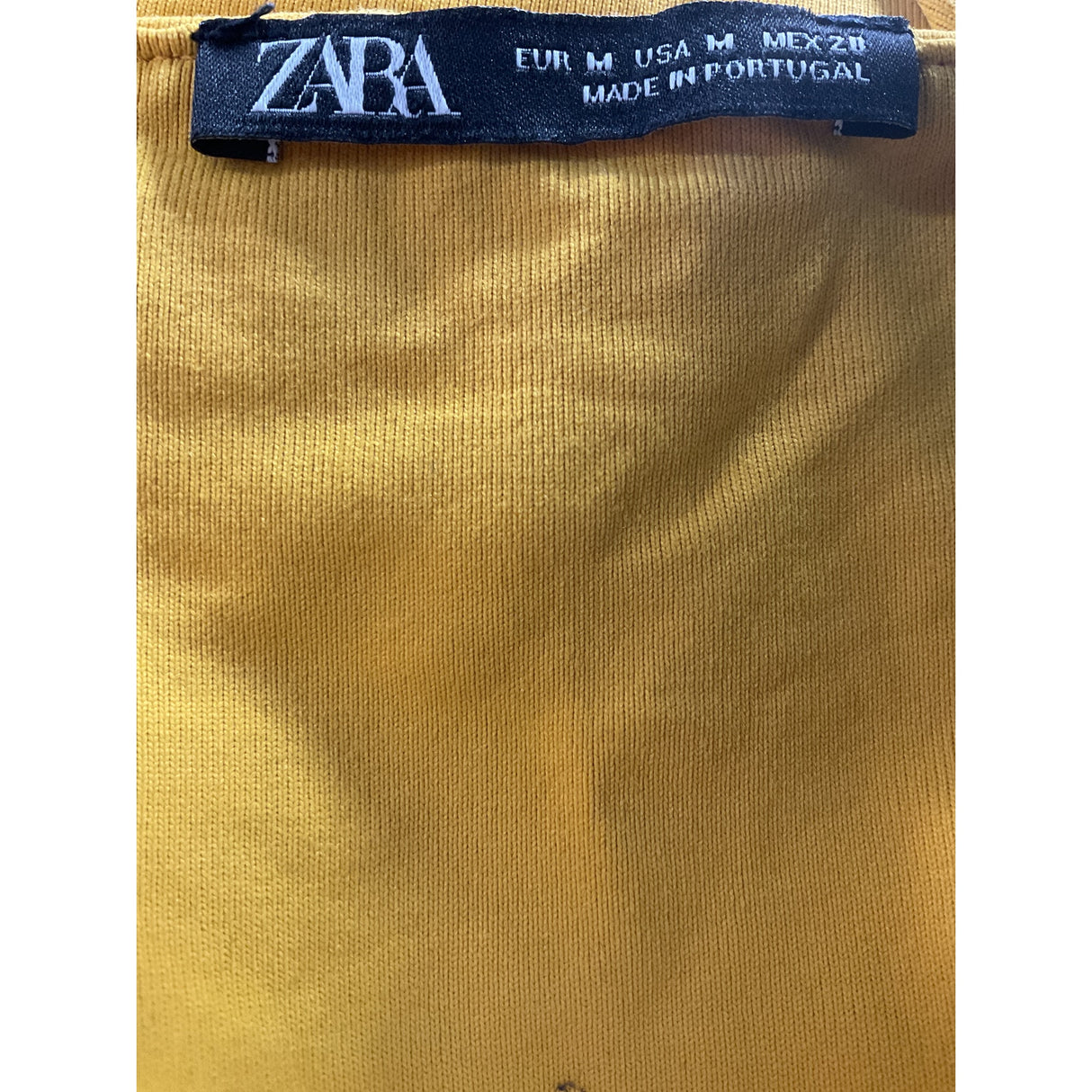 ZARA Yellow Polyamide Blouse