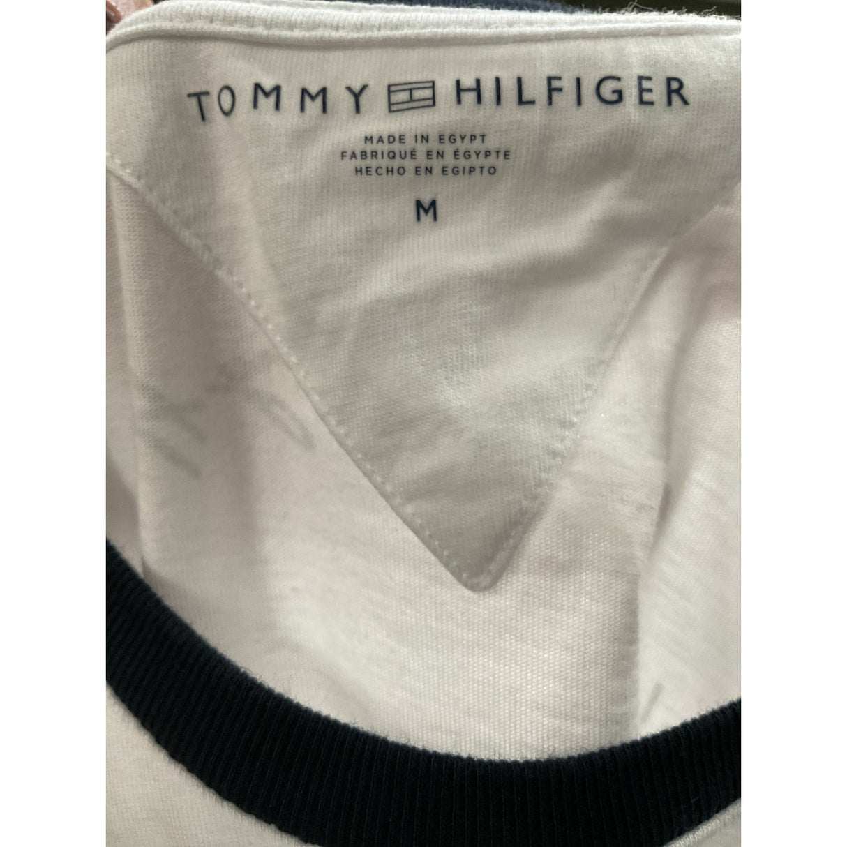 Tommy Hilfiger White Graphic Print T-Shirt M