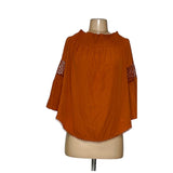 Chico's Orange Polyester Blouse, Size 1